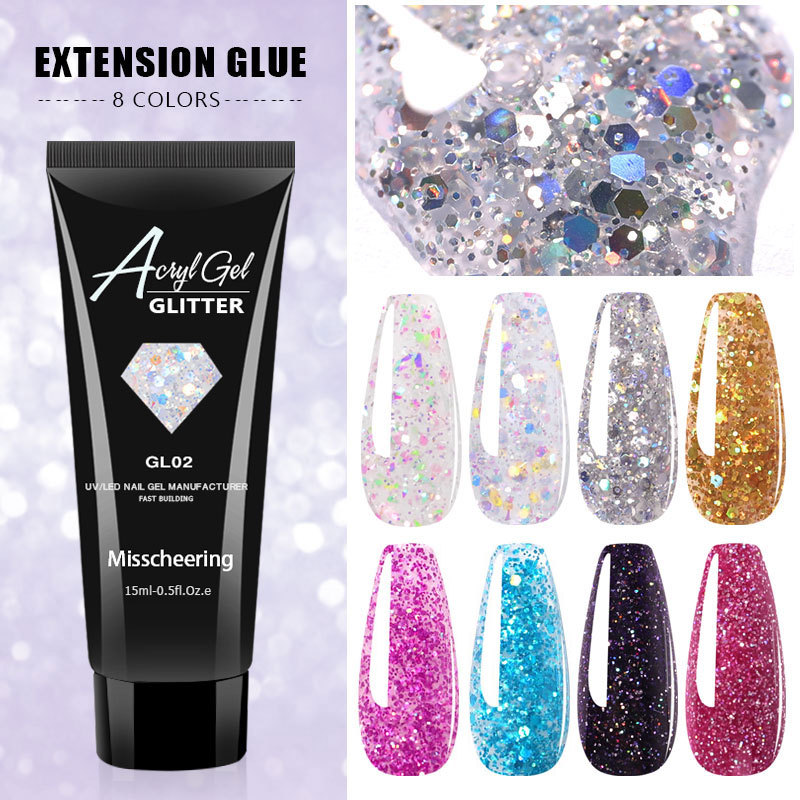 15ml Gel For Finger Nails Extensions Mix Glitter Sequins Painless Acrylic Building Gel Varnish Hybrid Uv Gel Nail Polish Seventh Shopee Singapore