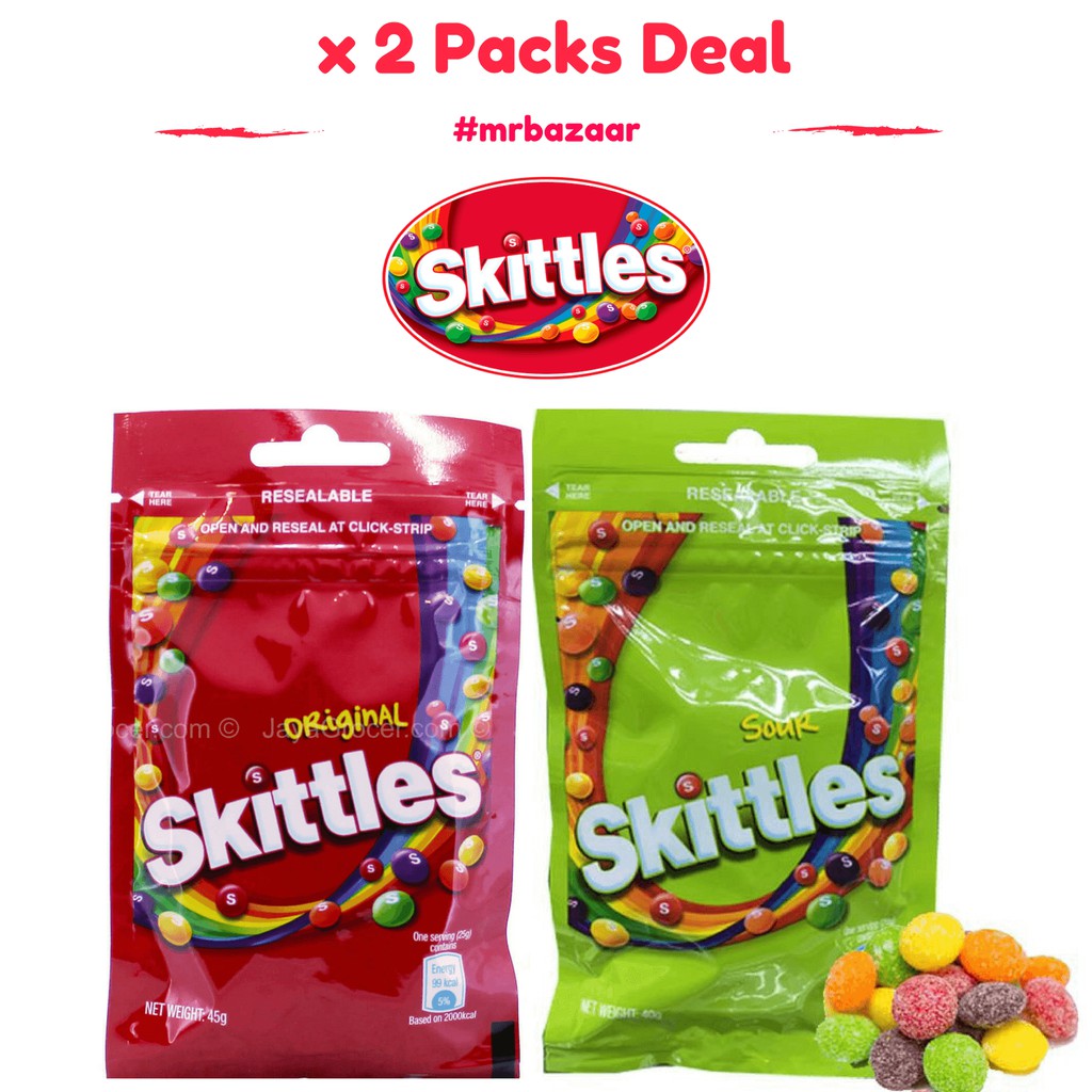 Skittles Packs Deal (Sour/Original) 40g/Pack [Halal] Shopee Singapore