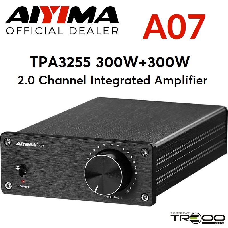 AIYIMA A07 TPA3255 300Wx2 Hi-Fi Integrated Amplifier (Official Local ...