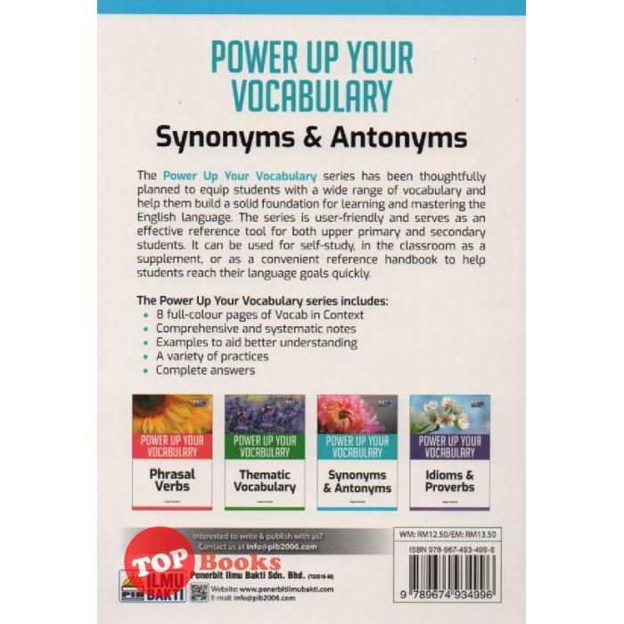 Topbooks Ilmu Bakti Power Up Your Vocabulary Idioms Proverbs
