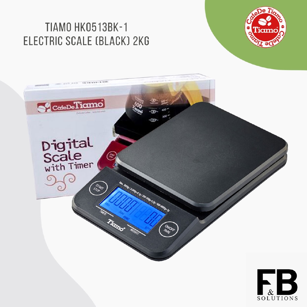 Tiamo Hk0513bk 1 Proffesional Coffee Brewing Weight Scale With Timer Black Lcd Display Shopee Singapore