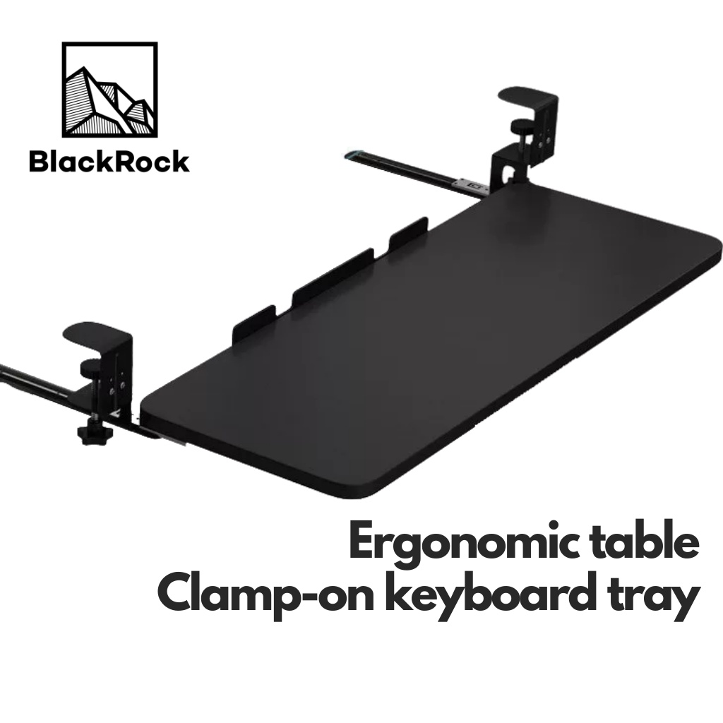 [SG LOCAL STOCK] Premium Under Desk Clamp On Keyboard Tray for