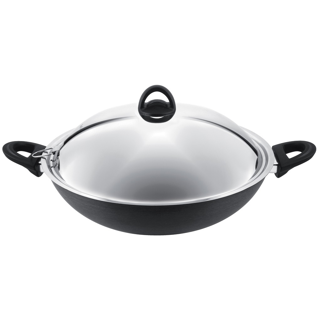 Tefal A69698 Novel Induction Hard Anodised Wok w/Lid 36cm Shopee
