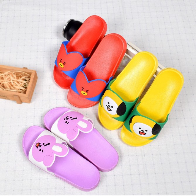 Free shipping BT21 BTS Flip Flop Sandals ins fashion Free shipping BT21 BTS Flip Flop Sandals ins fashion