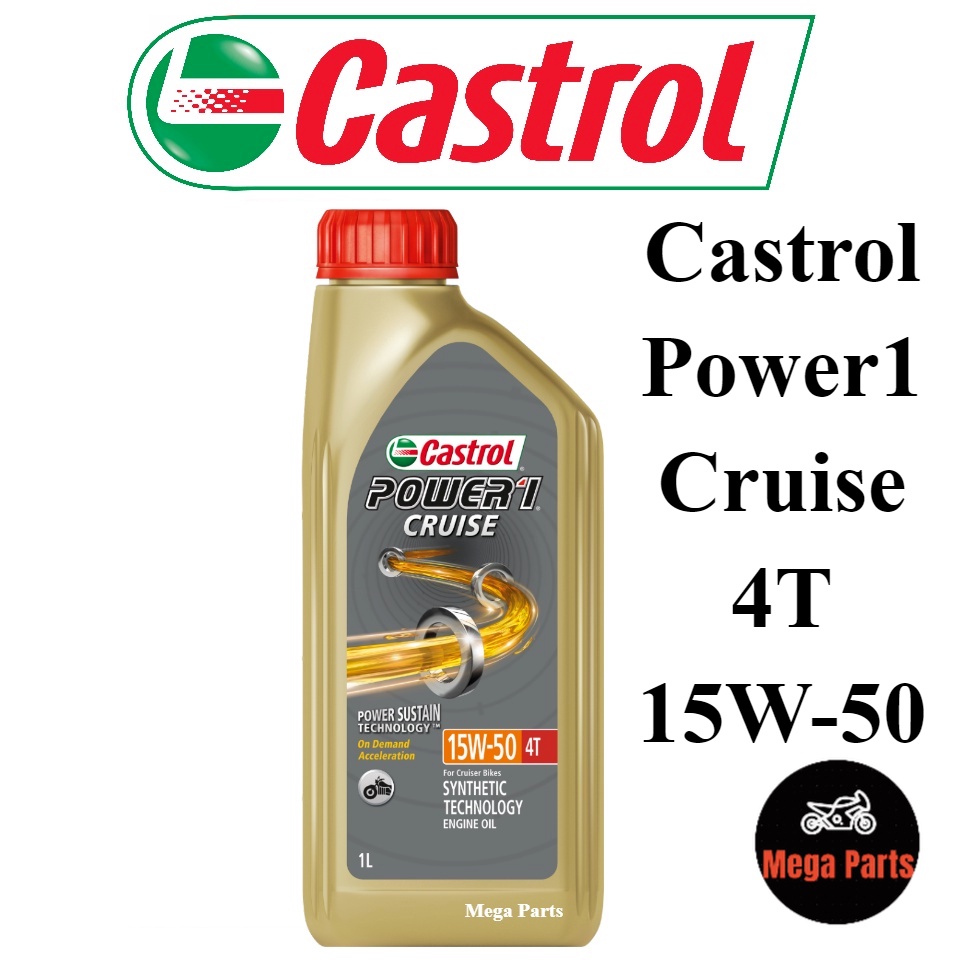 Ready Stock Castrol Power1 Cruise 15w 50 4t 1l Engine Oil Minyak Enjin Motor Oil Synthetic Technology Bikes 1litre Shopee Singapore