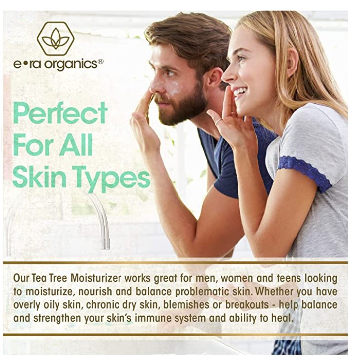era organics tea tree oil face cream for oily acne prone skin