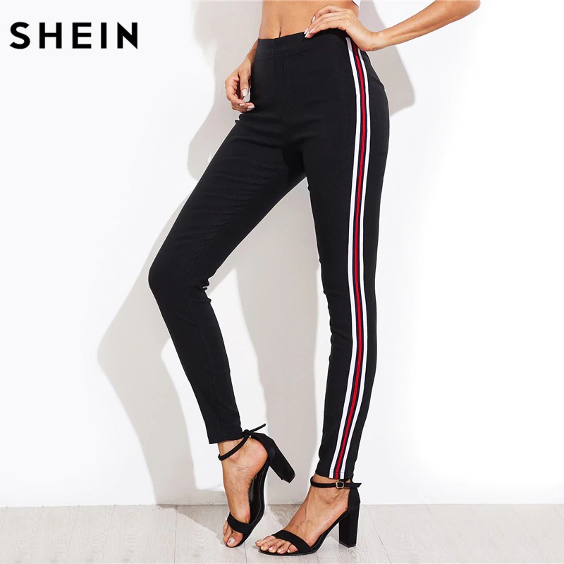 shein striped trousers
