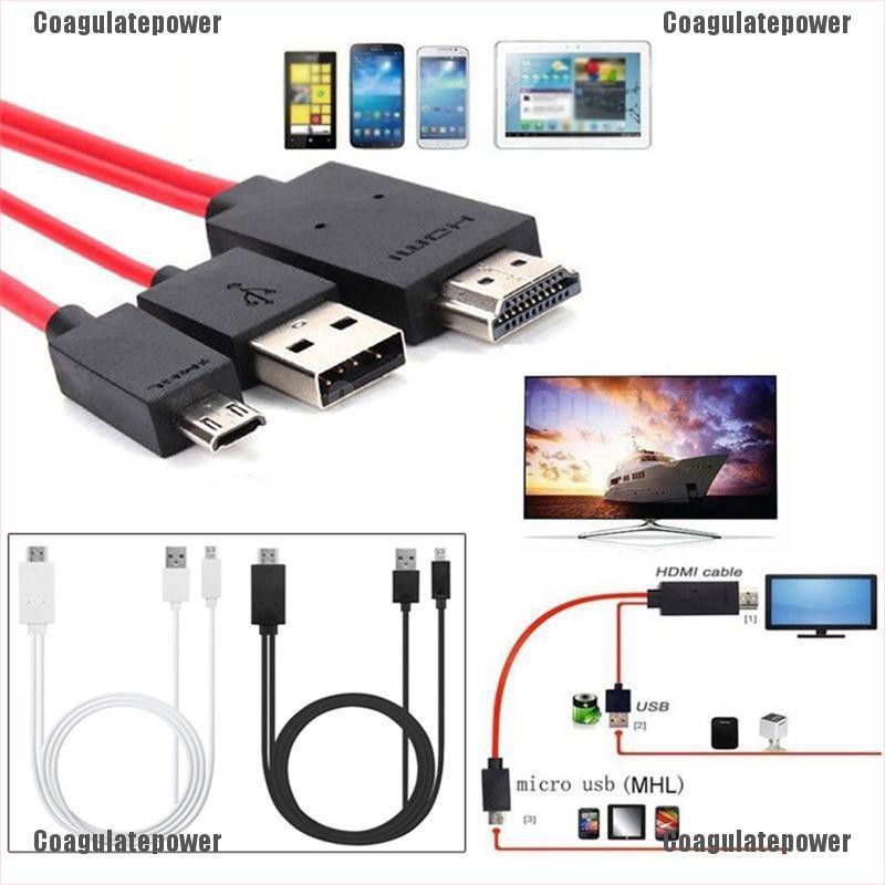 Coagulatepower Micro Usb To Hdmi 1080p Hd Tv Cable Adapter For Android Phones Samsung Shopee Singapore