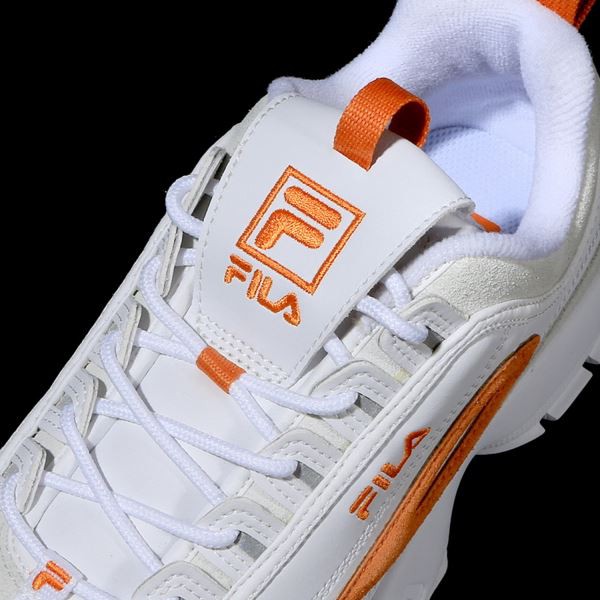 fila disruptor white orange