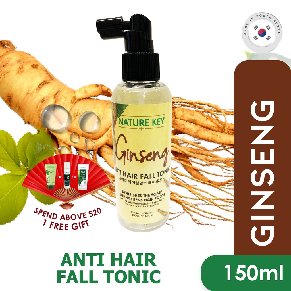 NATURE KEY Ginseng Anti Hair Fall Tonic 150ml Shopee Singapore