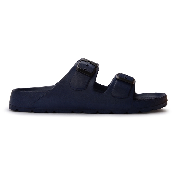 BATA Pata  Pata  Men Black Buckle Blue Slides 8729234 Men 