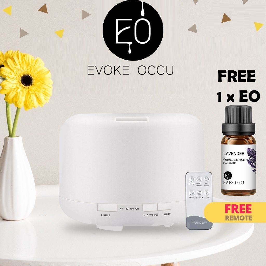 500ML Air Humidifier Aroma Diffuser Ultrasonic With Remote Control 7LED