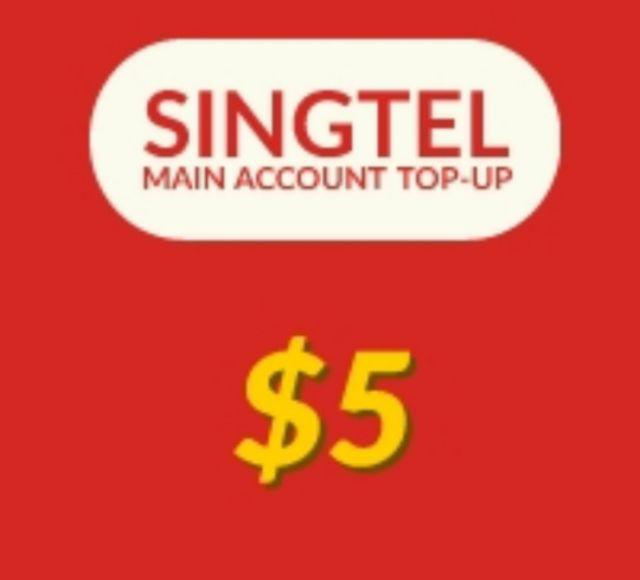 Singtel Prepaid ETop Up 5 Shopee Singapore