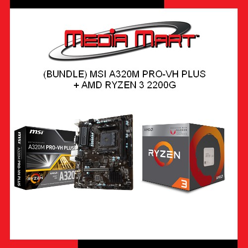 Msi A320m Pro Vh Plus Amd Ryzen 3 2200g Shopee Singapore