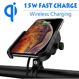 wireless charging phone mount for motorcycle