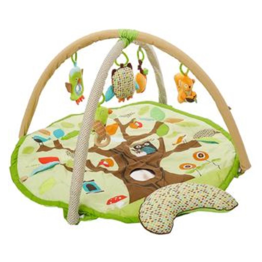 skip hop treetop friends activity gym grey pastel