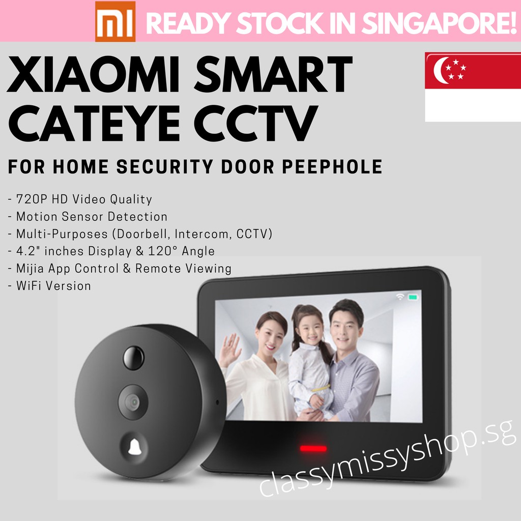 Xiaomi Smart Door Peephole Camera 720p, CCTV & HD Home