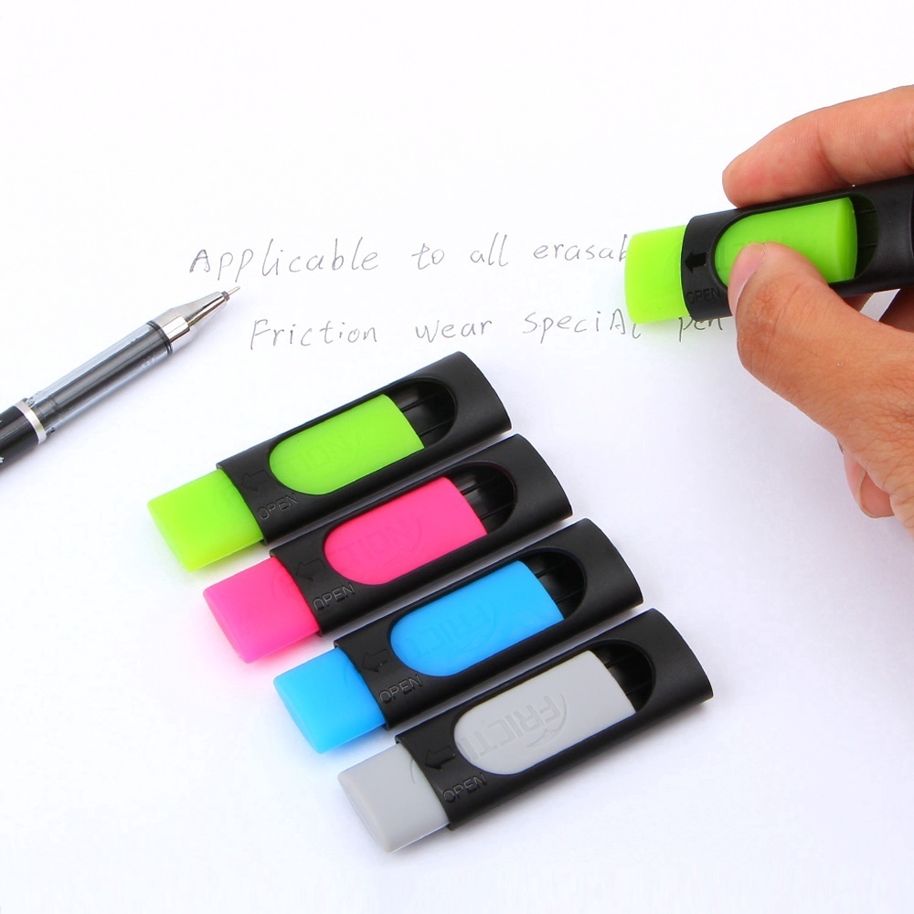3pcs creative ink erasers eraser cute erasable rubber kawaii student stationery# 