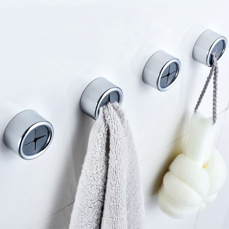 yoodada 3pcs Bathroom Self Adhesive Round Towel Holder Wall Mount Wash