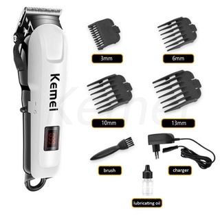 Kemei KM-809A Professional Electric Hair Trimmers Hair Clipper Haircut Machine LCD Display Rechargeable