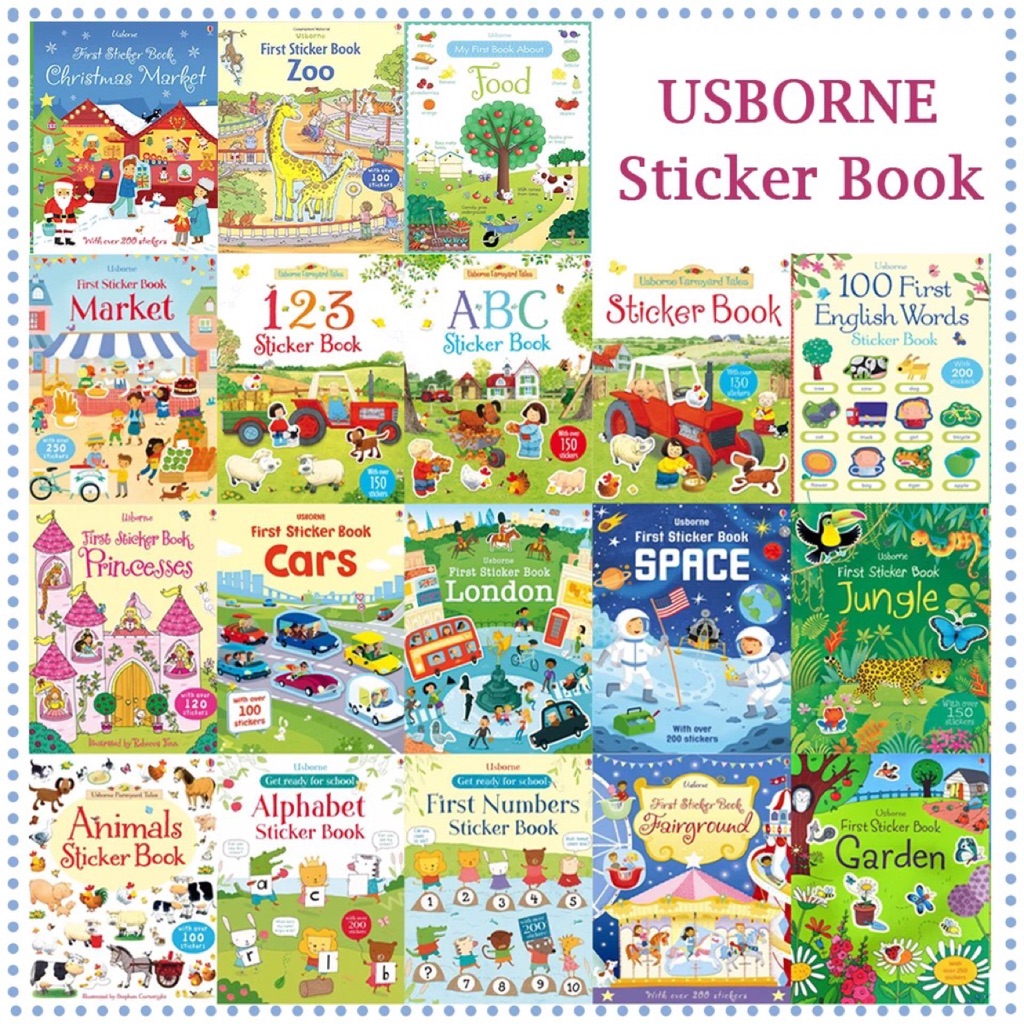 Usborne sticker books for age 3+ Shopee Singapore