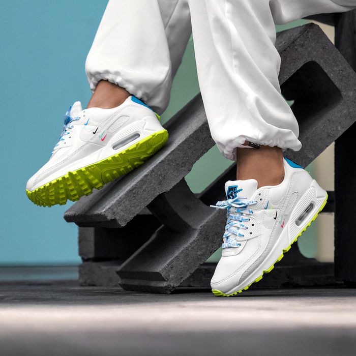 nike air max 90 white green