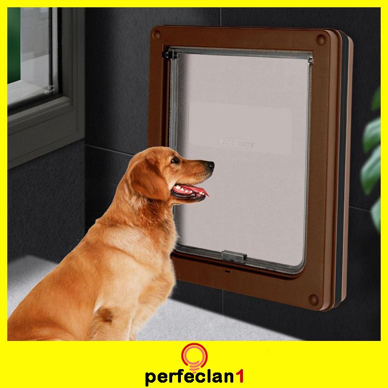 [perfeclan1] Pet Flap Door Large Dog Flap Door Locking Pet Gate Kitten