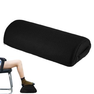 Ergonomic Feet Cushion Support Foot Rest Under Desk Stool Pillow For Home Computer Work Chair Pad Office Black Non-Slip Cloth Tired Relax Comfortable Foam Pillow