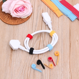 10 Pcs Needle Cable Tie Velcro Cable Tie, Nylon Taping USB Cord Organizer Wrap Cable Tidy