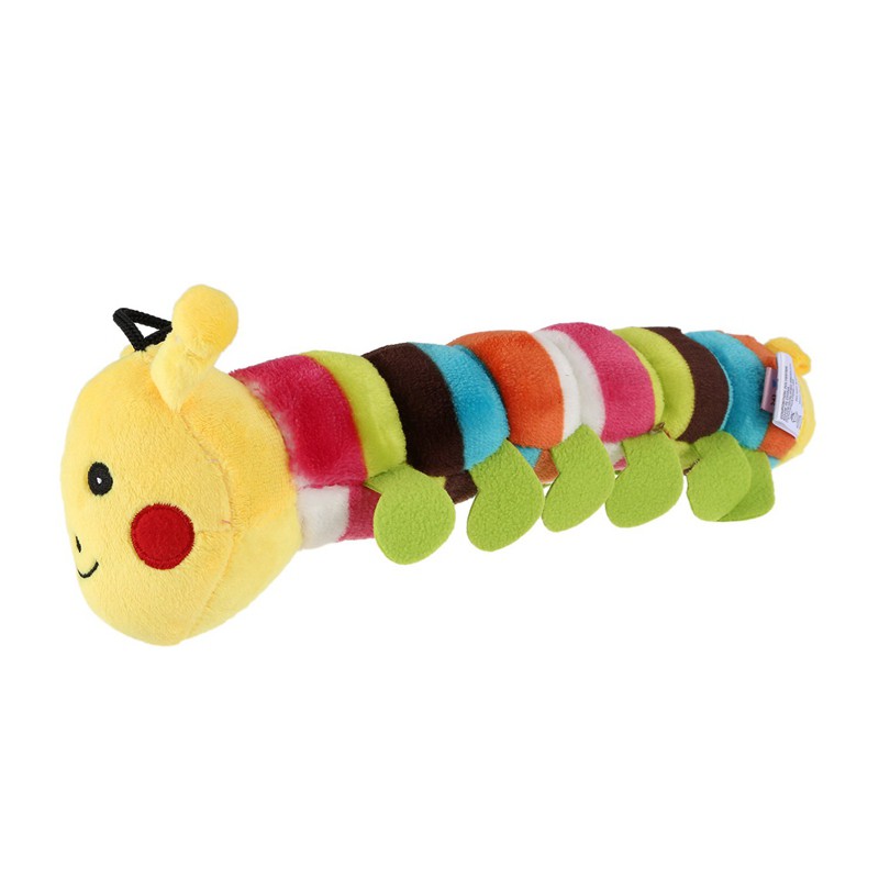 patchwork caterpillar dog toy