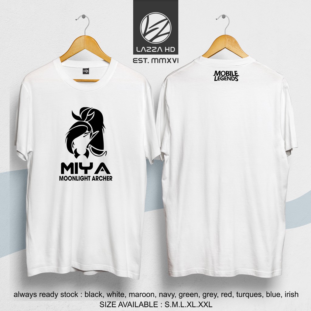 Moba Mobile Legends Game T Shirt Miya Moonlight Archer Free Best Selling Nickname Shopee Singapore - roblox code moonlight roblox best free shirts