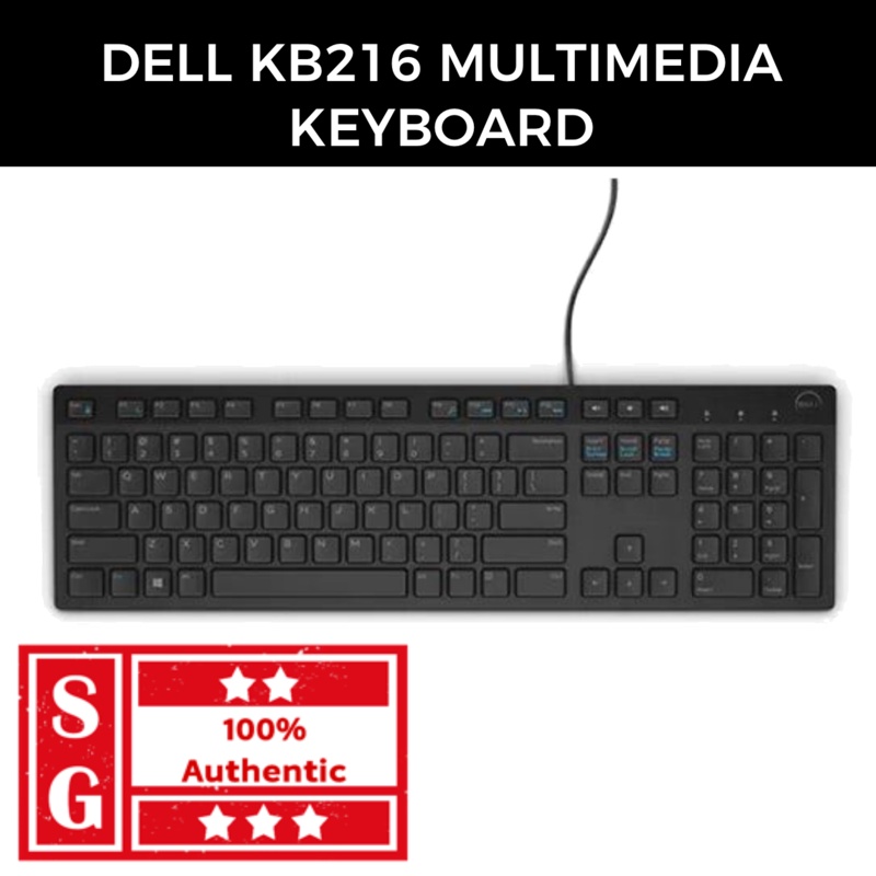 Dell MULTIMEDIA KEYBOARD (ENGLISH) - KB216 - BLACK | Multimedia ...