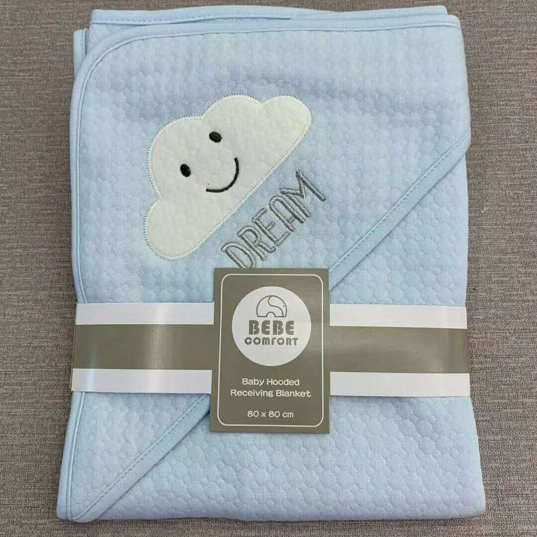 Bebe Comfort Baby Hooded Blanket 80 X 80cm Swaddle Blanket Baby Blanket 100 Cotton Shopee Singapore
