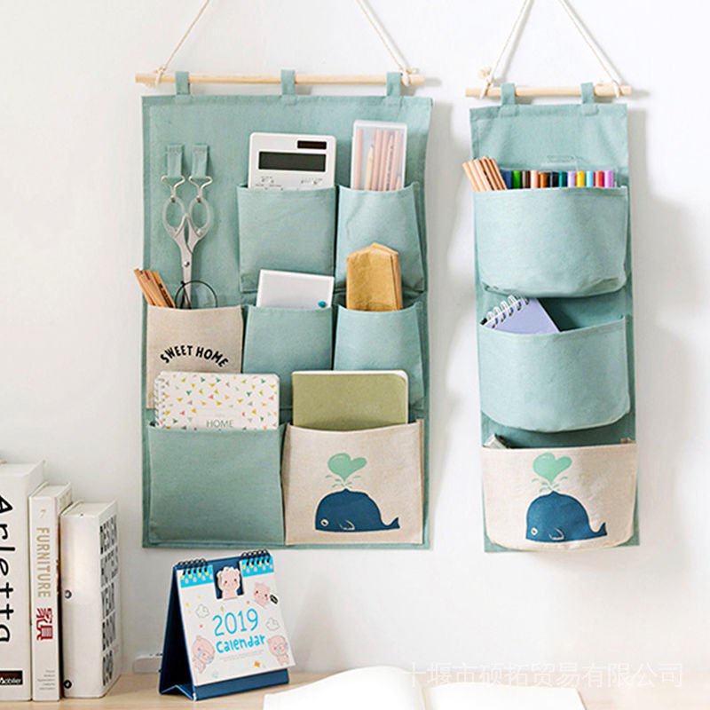 Hanging Bag Dormitory Storage Behind Door Student WallMounted Cotton