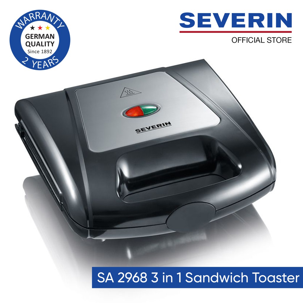 Severin SA 2968 3 in 1 Sandwich Maker Toaster with Multi Plates 1000w