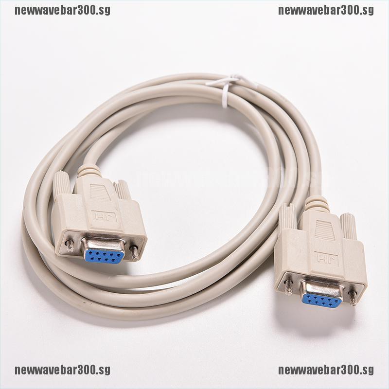 Saev Serial Rs232 Null Modem Cable Female To Female Db9 5ft 1 5m Cross Connection Shopee Singapore