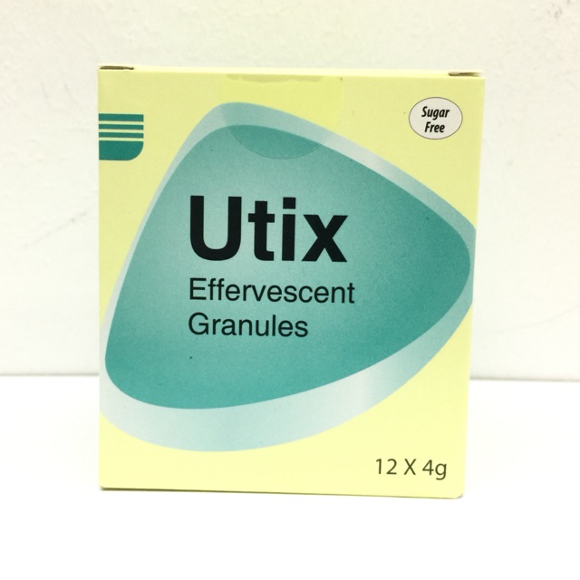 Utix Effervescent Granules Relieve discomfort in mild urinary tract infection Effective urinary alkalinizer 12s