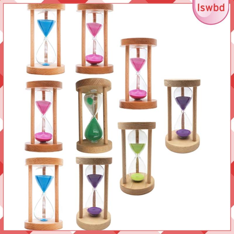 [ , Wooden Hourglass glass 6 mins/8mins/12 mins/20 mins/25 mins Clock for Games Classroom