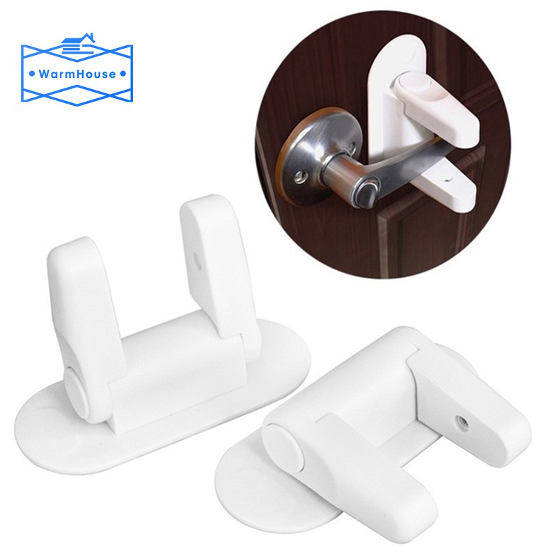 Child Proof Adhesive Anti Opening Door Plastic Door Handle Locks