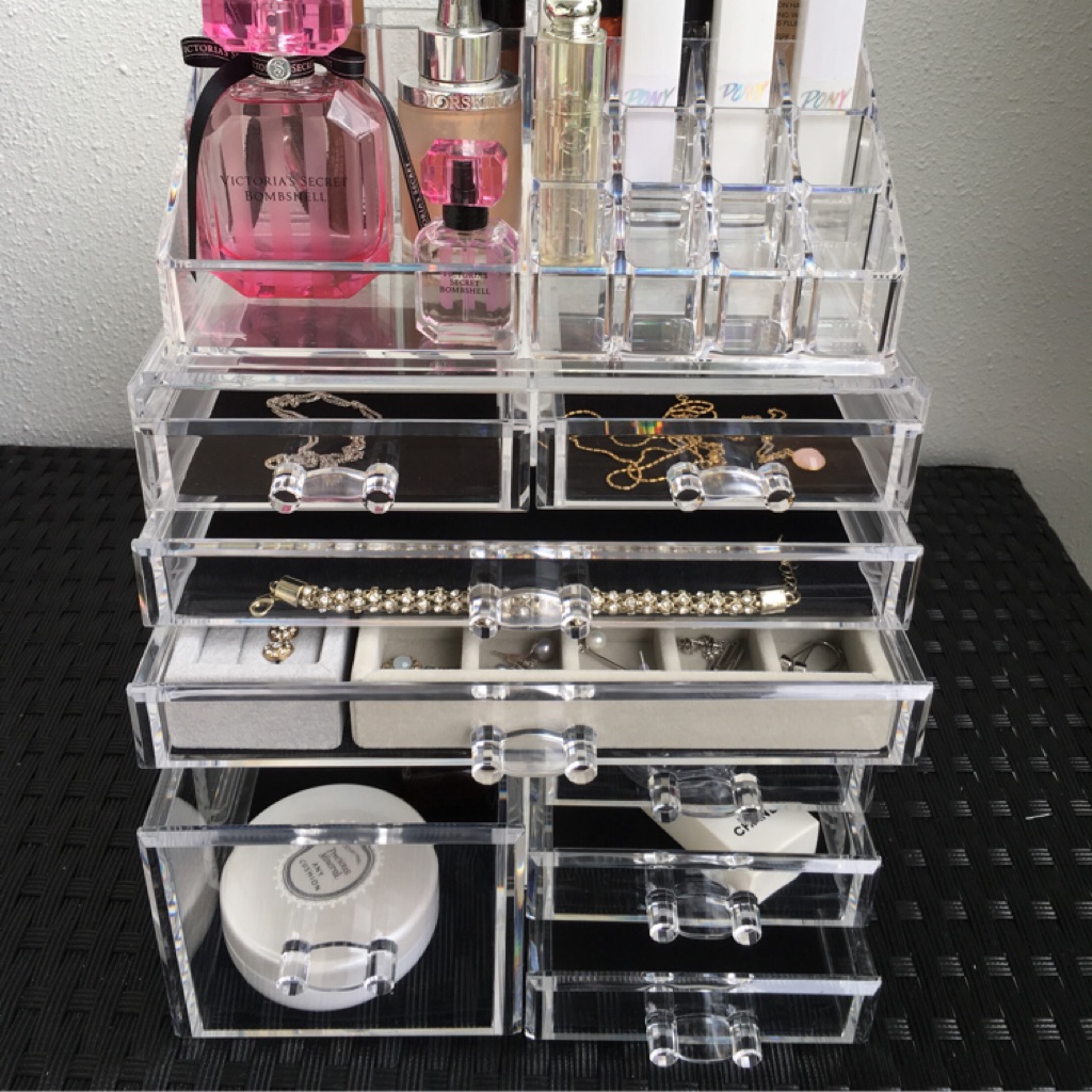 Acrylic Jewelry Stackable Cosmetics Organizer Makeup Box Shopee