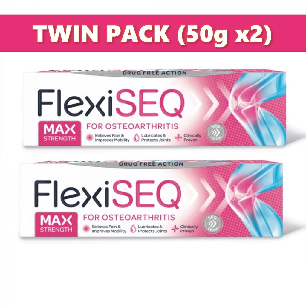[TWIN PACK] Flexiseq Max Strength Osteoarthritis Gel 50g x2 (exp 09/