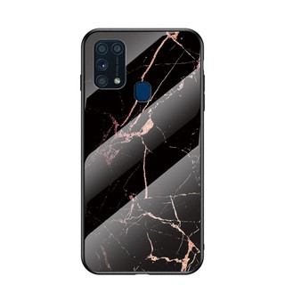 Samsung Galaxy M31 Silicone Tpu Back Cover Hard Glass Pattern Phone Case Samsung Galaxy M31 Galaxym31 Casing Shopee Singapore