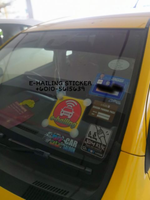 E Hailing Removeable Sticker Shopee Singapore