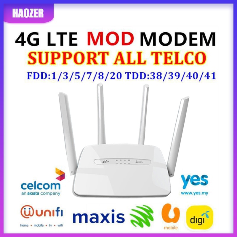 Modified Router Unlocked 3g 4g Lte Wifi Modem Cpe Router Home Unllimited Hotspot Sim Card Slot All Telco 150mbps Wifi Modem Router Unifi Yes Celcom Digi Umobile Shopee Singapore