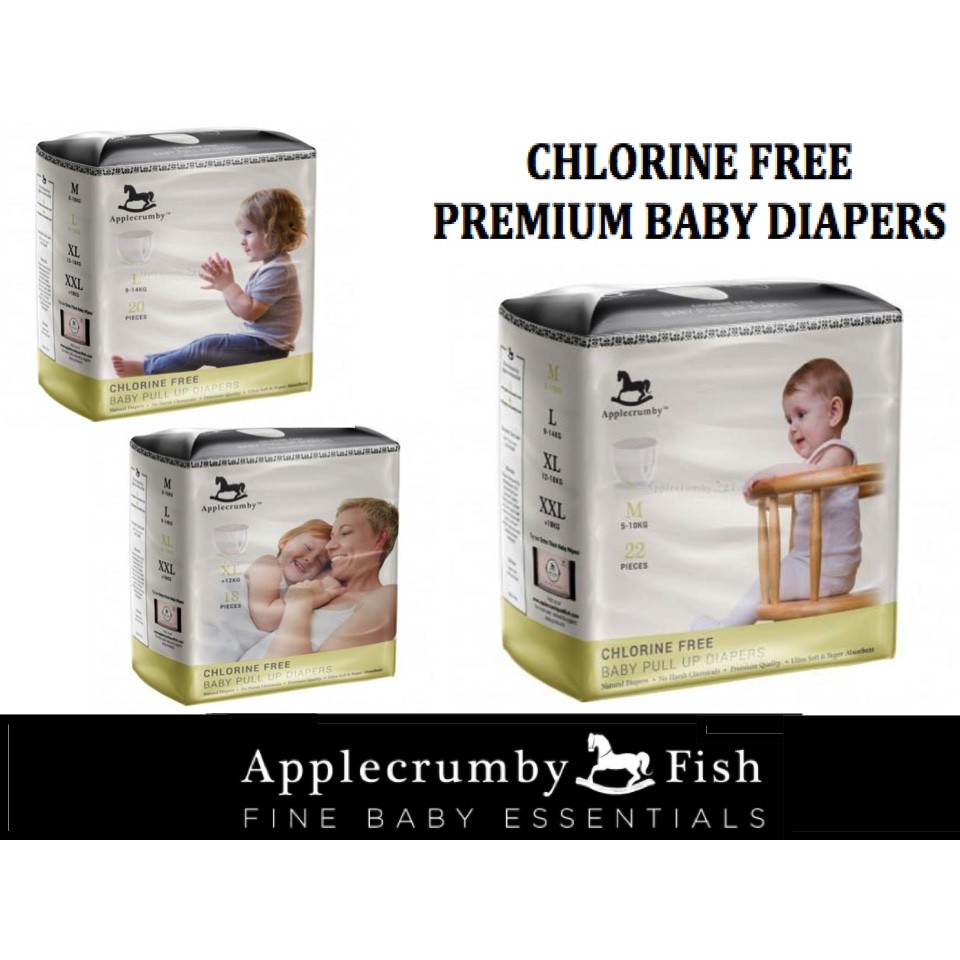 Applecrumby And Fish Chlorine Free Baby Diaper Shopee Singapore