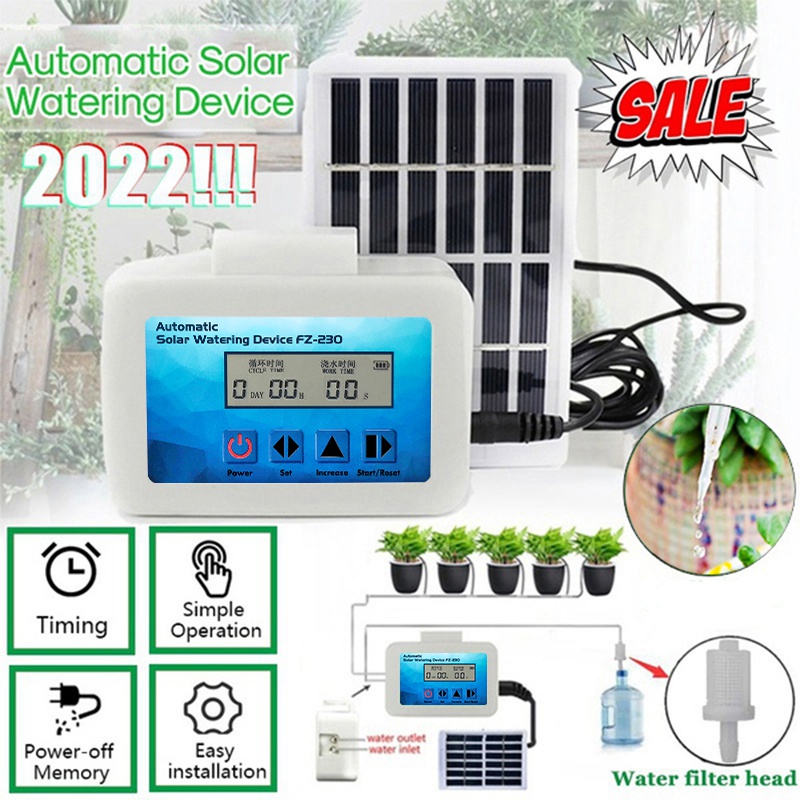 Solar Powered Automatic Watering System Water Timers For Hoses Programmable Water Pump