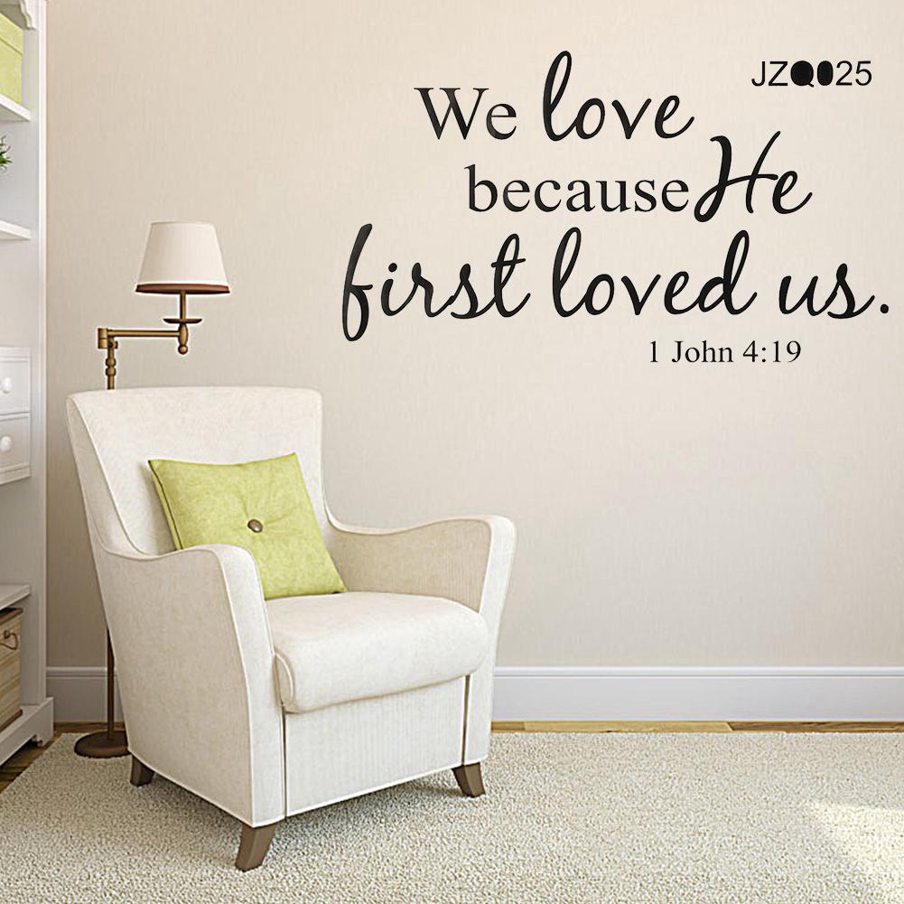 Zhenl Bible Verse Wall Decals Christian Quote PVC Wall Art Stickers