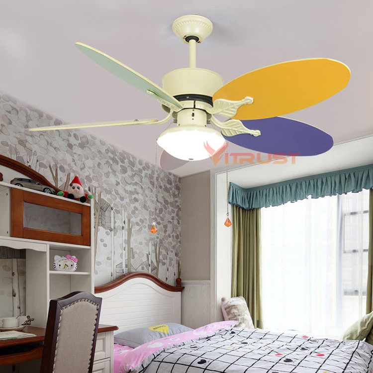 Cute Child Ceiling Fan Lamp Modern Kids Ceiling Fans With Lights For Kid Bedroom Living Room Ceiling Light Shopee Singapore