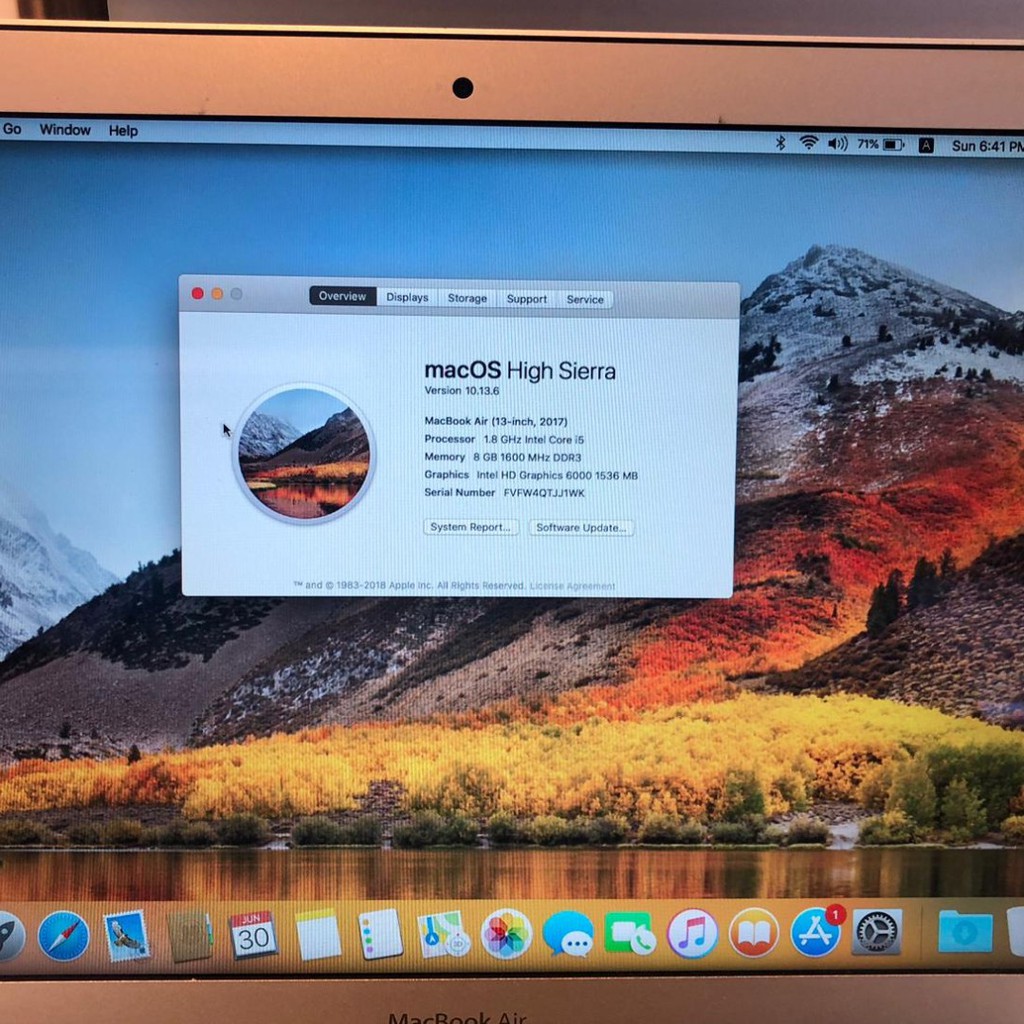 macbook air 2017 high sierra