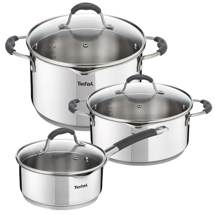 Mysterieus beproeving Oneindigheid Tefal ] ILLICO Stainless Steel Induction Nonstick Sauce Pan 16cm +Stew Pot  20cm +Stock Pot 22cm Dishwasher Safe tf0039 | Shopee Singapore